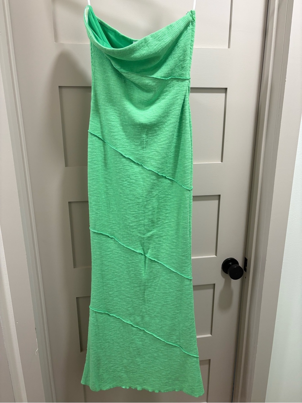 Princess Polly Green Ribbed Dress